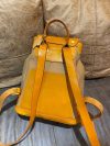 Handmade canvas-leather Drawstring Backpack italy veg-tan  calfskin Two Sizes Available - 图片 12
