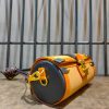 handcrafted Leather Cylinder barrel Handbag – Compact Bowl Crossbody Bag - 图片 9