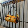 handcrafted Leather Cylinder barrel Handbag – Compact Bowl Crossbody Bag - 图片 11