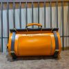 multi-function boarding cabin hanbdag/weekend duffle in italy veg-tan calfskin - 图片 2