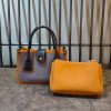 Premium 2-in-1 Leather & Canvas Shopper handbag – Detachable Pouch & Adjustable Strap - 图片 8