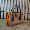 Premium 2-in-1 Leather & Canvas Shopper handbag – Detachable Pouch & Adjustable Strap - 图片 9