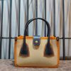 Premium 2-in-1 Leather & Canvas Shopper handbag – Detachable Pouch & Adjustable Strap - 图片 2