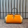 handcrafted Leather&canvas doctor Handbag – Minimalist Structured Top-Handle Purse - 图片 3