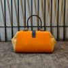 handcrafted Leather&canvas doctor Handbag – Minimalist Structured Top-Handle Purse - 图片 11